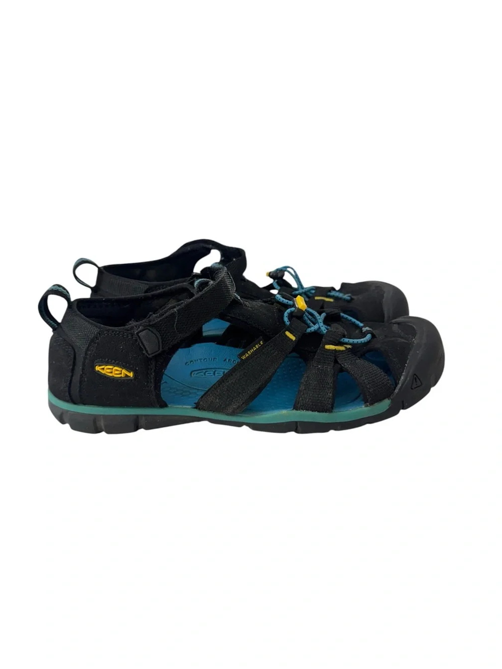 Keen Black and Teal Men's Closed-Toe Sport Sandals